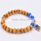 Fashion Wooden Bracelet With Fatima Hand Accessories Bead Bracelet thumbnail-4