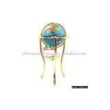 Three-legged High Stand Turquoise Gem Globe thumbnail-1