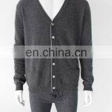 China Factory Directly Supply Sport Style Solide Color Cashmere Cardigans for Men thumbnail-2
