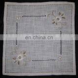 Napkins With Embroidery and Hemstitch in Polylinen Material