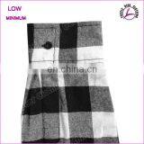 Mens Black White Check Pattern Cotton Shirt Long Sleeve Thick Flannel Shirt thumbnail-4