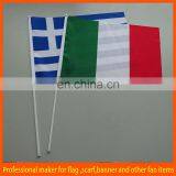 polyester green white red cheap hand waving flags