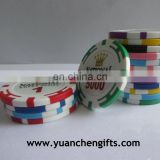 Good plastic printing sticker poker chip/ sticker clay chips for sale