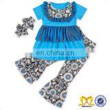 Posh Baby Ruffle Tunic Headband and Pant Fashion Clothes Boutique Girl Clothing thumbnail-5