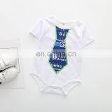 Plain Color With Baseball Pattern Short Sleeve Jumpsuit Baby Boy Daily Wear Romper Wholesale thumbnail-3