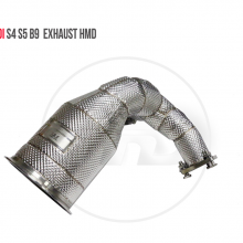Exhaust Manifold Downpipe for Audi S4 S5 B9 Car Accessories With Catalytic Header Without Cat Whatsapp008613189999301 thumbnail-2