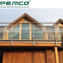 Deck Cheap Glass Balustrade Balcony Stainless Steel Baluster Glass Railing thumbnail-4