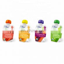 Customized fruit juice spout pouch jam gel packaging bag