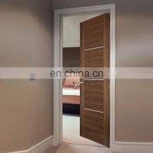 Solid Core Best Walnut Aluminium Luxury Door Home Office Bedroom Paint Interior Simple Solid Wood Door Design thumbnail-3