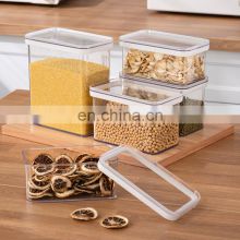 Water tight PET Storage box Kitchen accessories Organizer Food Storage containers Stackable Plastic can for grain oatmeal
