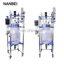 Chemical Mixing Stirring Double Layer Glass Biodiesel Reactor thumbnail-3