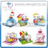 Mini Qute SC Kawaii 6 Styles Cartoon Hello Kitty KT Cat Diamond Block Plastic Building Block Boys Educational Toy