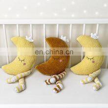 Hot Selling Crochet Pillow Cloud and Moon For Kid Room Crochet Pattern Moon Wholesale in Vietnam thumbnail-2