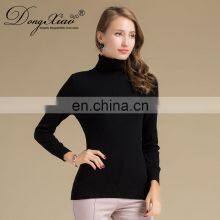 Basic Design Solid Pattern Cashmere Turtleneck Sweater for Women Winter Office Lady Style OEM Service for Adults thumbnail-2