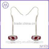 Cheap Murano Lampwork Glass Bead Dangling Earring Made in Shenzhen thumbnail-3