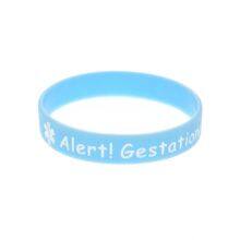 Factory Price Alert! Gestational Diabetes Mellitus Medical Warning Slogan Custom Silicone Wristband thumbnail-6
