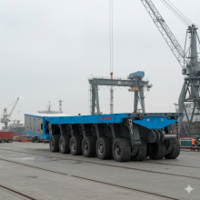SPMT High-Capacity Self-Propelled Modular Transporter for Precision Oversize Load Logistics in Port Terminals thumbnail-1