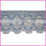 2013 Fashion White Cotton Lace Embroidery Fabric/stretch Lace thumbnail-1