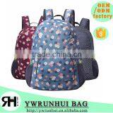 2016 NEW China Factory OEM Flora Design Waterproof Foldable Day Backpack, New Designer School Bags for Teenager thumbnail-2