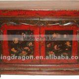 Chinese Antique Furniture Pine Wood Colorful Mongolia Two Door Cabinet