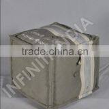 INDUSTRIAL POUF, FABRICATED POUF, VINTAGE INDUSTRIAL FURNITURE thumbnail-1