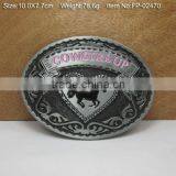 Belt Plate Slide Black Buckle Cross Belt Buckle Rhinestones thumbnail-2