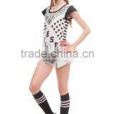 High Quality Custom 3D Printing Hustle Sports Gym Tshirt Women thumbnail-5