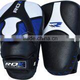 RDX Leather Focus Pads Hook and Jab Boxing Kick Curved Bag Mitts MMA Training FP thumbnail-2