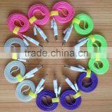 Hot Selling Colorful LED Plastic Flat Micro Usb Cable