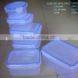 6 pcs plastic kitchen food storage container set