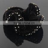 Fancy Velvet Rhinestone Scrunchy Ponytail Holde Hair Fascinators Wholesale Price thumbnail-1