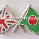 UK With Bangladesh Meeting Cross Flag Lapel Pin Badge thumbnail-1
