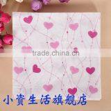 Sales Promotion , Restaurant, Wedding, Party Festival Etc Decoration Peach Heart Napkin Tissue