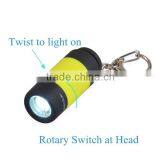 High Tech USB Rechargeable Mini LED Torch Keychain Light With Rotational Switch + PVC Body Quality Choice thumbnail-4