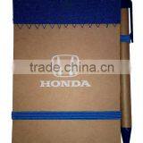 Environmental Notebook With Pen With Elastic