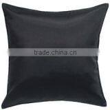 24x24 Inch Black Color Solid Throw Pillow Cover thumbnail-1
