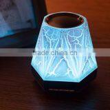 Best Quality Beautiful Bedroom Night Led Light Bluetooth Speaker Lamp With Clock