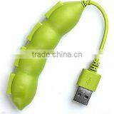 Cute Miniature Green Bean High Speed USB-2.0 Hub With 4 Ports