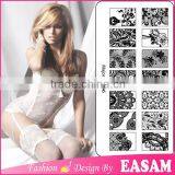 New Fashion Nail Plate,10 Design Lace Stamper Plate for Nail Art thumbnail-1