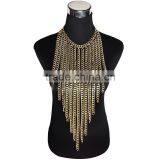 European And American Big Multilayer Exaggerated Sweater Body Chain Tassel Alloy Long Necklace thumbnail-3