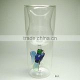 Wine glass - Double Wall Dove Glass