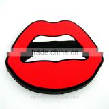 Sexy lips silica gel mirror, compact mirror wedding favors, cosmetic pocket mirror & smart mirror, promotional gift