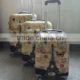 Pairs And Eiffel Tower Printing 3 PCS Luggage Set Best Travel Trolley Luggage                        
                                                Quality Choice