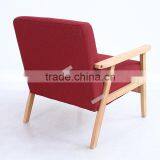 High Quality Wooden Fabric Sofa Chair, Comfortable Chair thumbnail-3