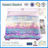Promotional Flower Printed Flannel Fleece and Coral Fleece Blanket With Cheap Price