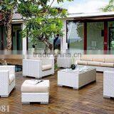 Poly Rattan Garden Sofa Set Alu Frame With Power Coating Hand Woven by Wicker thumbnail-2