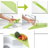 silicon kitchenware sink mat silicon triangle roll drainer