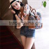 Hottest Vintage Style With Printing Ladies Canvas Backpack thumbnail-1