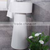 Italian Site Classic Acrylic Solid Surface Cabinet Bathroom Pedestal Wash Basins,,Artificial Stone Freestanding Washing Basin thumbnail-1