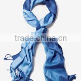 Blue acrylic Gradient rainbow Pashmina scarf